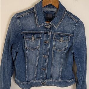 The Limited Classic Blue Denim Jeans button front collar cotton soft stretch Med